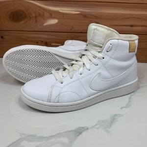 Nike Court Royale 2 Mid White Leather Sneakers‎ CT1725 Women's size 9